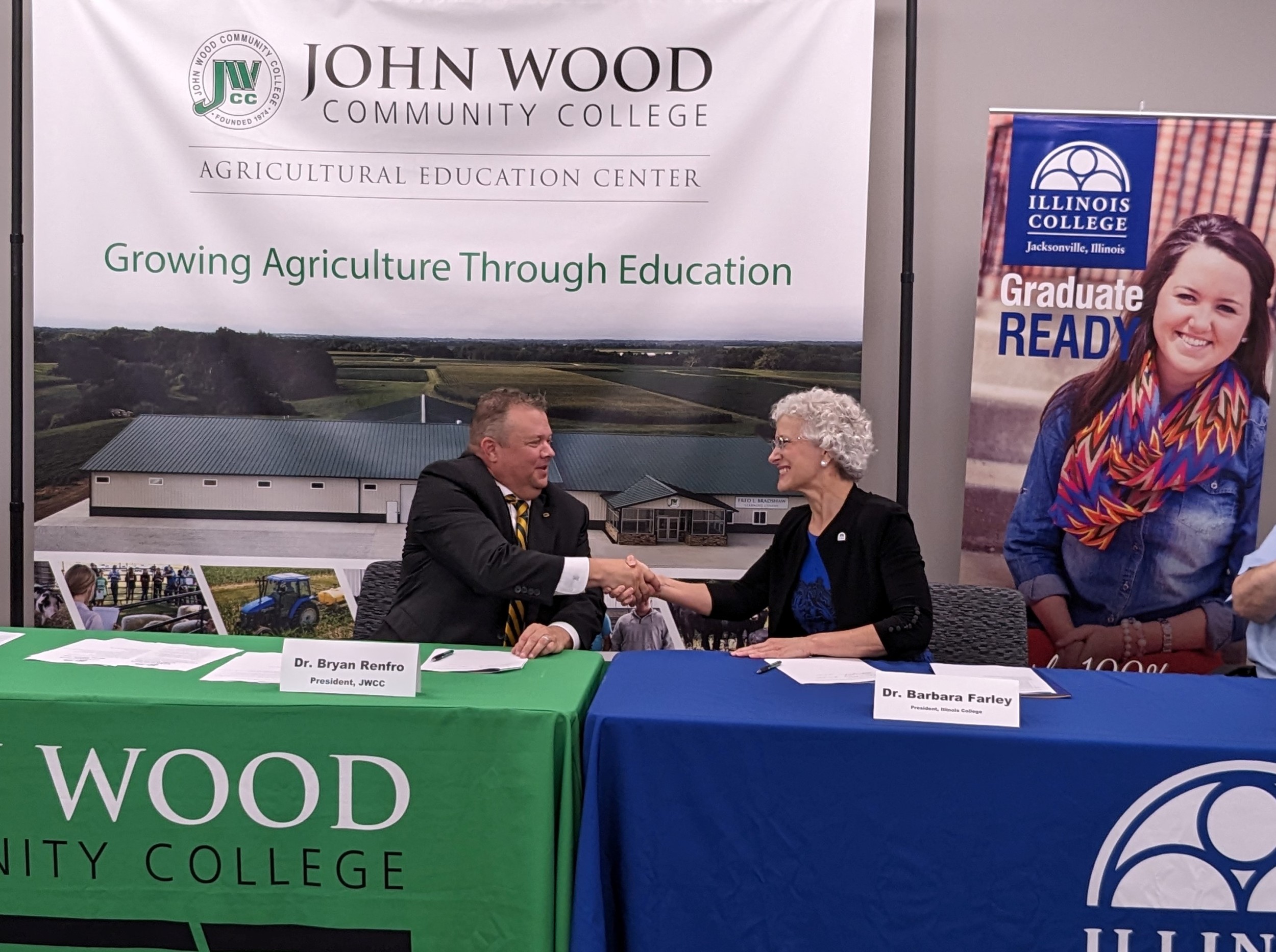 Illinois College, John Wood Community College Sign Agricultural